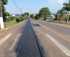 Serviços de conservação na PR-457 em São Pedro do Ivaí