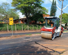 Serviços de conservação na PR-457 em São Pedro do Ivaí