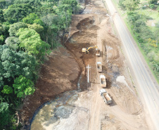 Detonação de rochas na PRC-466 em Turvo.