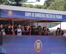 O governador Darci Piana participou nesta quinta-feira (8) do Aniversario bombeiros no Guatupê