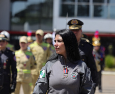 O governador Darci Piana participou nesta quinta-feira (8) do Aniversario bombeiros no Guatupê