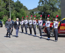 O governador Darci Piana participou nesta quinta-feira (8) do Aniversario bombeiros no Guatupê
