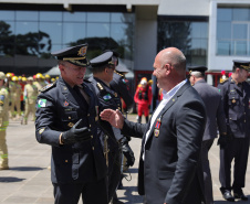 O governador Darci Piana participou nesta quinta-feira (8) do Aniversario bombeiros no Guatupê