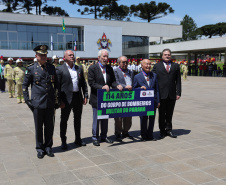 O governador Darci Piana participou nesta quinta-feira (8) do Aniversario bombeiros no Guatupê