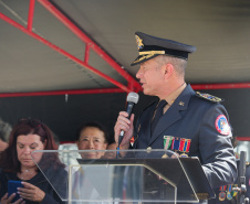 O governador Darci Piana participou nesta quinta-feira (8) do Aniversario bombeiros no Guatupê