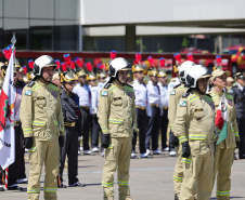 O governador Darci Piana participou nesta quinta-feira (8) do Aniversario bombeiros no Guatupê