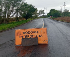 DER/PR alerta para interdições em rodovias estaduais