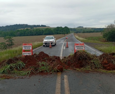 DER/PR alerta para interdições em rodovias estaduais