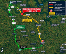 Chuvas: DER/PR alerta que quatro rodovias estaduais estão totalmente interditadas