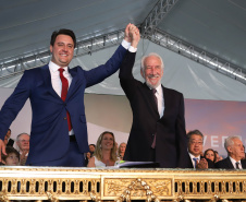 Posse do governador Carlos Massa Ratinho Junior. Na foto, o governador e o vice, Darci Piana   -   Curitiba, 01/01/2019   - Foto: Rodrigo Félix Leal