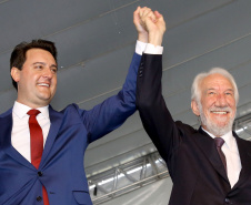 Posse do governador Carlos Massa Ratinho Junior. Na foto, com o vice governador, Darci Piana  -   Curitiba, 01/01/2019   - Foto: Jaelson Lucas/ANPr