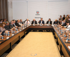 Governador Carlos Massa Ratinho Júnior durante reunião do secretariado. - Curitiba, 08/01/2019 - Foto: Rodrigo Félix Leal