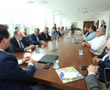 Governador Carlos Massa Ratinho Júnior durante reunião com representantes do setor produtivo de Londrina e região, no Palácio Iguaçu. -  Curitiba, 08/01/2019  -  Foto: Rodrigo Félix Leal