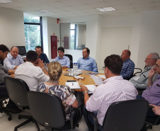 A aprovação do programa Paraná Urbano III foi o foco da reunião entre dos secretários de Estado do Desenvolvimento Urbano, João Carlos Ortega, e do Planejamento, Valdemar Bernardo Jorge.  Curitiba, 09/01/2019  -  Foto: Divulgação SEDU