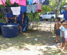 As rápidas e volumosas chuvas no Paraná nos últimos dias causaram estragos em diversas cidades, o que levou algumas comunidades a descobrirem a importância das caixas d´água para reservação de água potável.  - Curitiba, 11/01/2019  -  Foto: Sanepar
