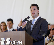 Governador Carlos Massa Ratinho Junior participa da solenidade de posse do presidente da Copel, Daniel Pimentel Slaviero.  -  Curitiba, 16/01/2019  -  Foto: Arnaldo Alves/ANPr