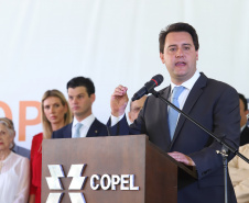 Governador Carlos Massa Ratinho Junior participa da solenidade de posse do presidente da Copel, Daniel Pimentel Slaviero.  -  Curitiba, 16/01/2019  -  Foto: Rodrigo Félix Leal