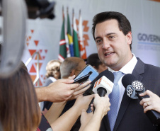 O governador Carlos Massa Ratinho Junior, participou da solenidade de posse do presidente da Copel, Daniel Pimentel Slaviero. Curitiba, 16-01-19. -  Foto: Arnaldo Alves / ANPr.