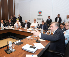 O governador Carlos Massa Ratinho Junior determinou a contratação de uma auditoria externa para avaliar as folhas de pagamento dos servidores ativos do Poder Executivo e inativos da Paranaprevidência (todos os Poderes).  -  Curitiba, 22/01/2019  -  Foto: Rodrigo Félix Leal