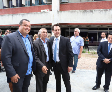O governador Carlos Massa Ratinho Junior afirmou nesta quarta-feira (23), na solenidade de comemoração pelos 56 anos da Sanepar e de posse da nova diretoria, que a missão da empresa é avançar em oferta de água e sistema de esgoto, chegando a localidades que ainda não contam com estes serviços.Foto: Rodrigo Felix Leal/ANPr