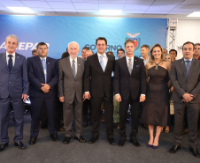 O governador Carlos Massa Ratinho Junior afirmou nesta quarta-feira (23), na solenidade de comemoração pelos 56 anos da Sanepar e de posse da nova diretoria, que a missão da empresa é avançar em oferta de água e sistema de esgoto, chegando a localidades que ainda não contam com estes serviços.Foto: Rodrigo Felix Leal/ANPr