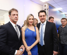 O governador Carlos Massa Ratinho Junior afirmou nesta quarta-feira (23), na solenidade de comemoração pelos 56 anos da Sanepar e de posse da nova diretoria, que a missão da empresa é avançar em oferta de água e sistema de esgoto, chegando a localidades que ainda não contam com estes serviços.Foto: Rodrigo Felix Leal/ANPr