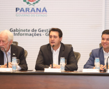 Governador Carlos Massa Ratinho Junior durante reunião com a equipe de governo. Curitiba,29/01/2019 - Foto: Rodrigo Felix Leal/ANPr