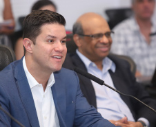Governador Carlos Massa Ratinho Junior durante reunião com a equipe de governo. Curitiba,29/01/2019 - Foto: Rodrigo Felix Leal/ANPr