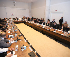 Governador Carlos Massa Ratinho Junior durante reunião com a equipe de governo. Curitiba,29/01/2019 - Foto: Rodrigo Felix Leal/ANPr