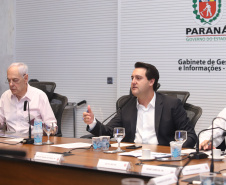 Governador Carlos Massa Ratinho Junior durante reunião com a equipe de governo. Curitiba,29/01/2019 - Foto: Rodrigo Felix Leal/ANPr