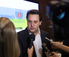 Governador Carlos Massa Ratinho Junior durante reunião com a equipe de governo. Curitiba,29/01/2019 - Foto: Rodrigo Felix Leal/ANPr