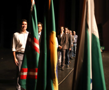 Governador Carlos Massa Ratinho Junior participa da abertura do Seminário Aprendizagem em Foco. Curitiba, 29/01/2019. Foto:  Rodrigo Félix Leal/ANPr