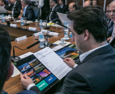 As futuras campanhas que o Governo do Paraná vai realizar para fortalecer o turismo do Paraná foram apresentadas nesta terça-feira (29) na reunião do governador Carlos Massa Ratinho Junior com o secretariado.  Curitiba,29/01/2019 - Foto: Maurílio Cheli/ANPrr