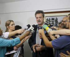 O secretário interino de Desenvolvimento Sustentável, Everton Luiz da Costa Souza, falou sobre situação das barragens do Paraná.Curitiba, 29-01-19.Foto: Arnaldo Alves / ANPr.