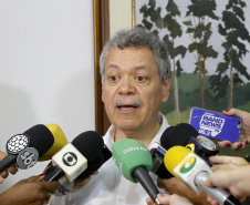 O diretor presidente do Simepar, Eduardo Alvin Leite, falou sobre situação das barragens do Paraná.Curitiba, 29-01-19.Foto: Arnaldo Alves / ANPr.