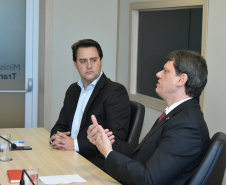 Ministro da Infraestrutura, Tarcísio Gomes de Freitas, recebe o Governador do Estado do Paraná, Carlos Massa Ratinho Júnior - 30/01/2019 - Foto: Alberto Ruy/MInfra