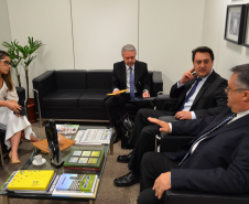 O governador Carlos Massa Ratinho Junior cumpriu nesta quarta-feira (30) em Brasília agenda com ministros de Estado, autoridades do Poder Judiciário e órgãos de fiscalização. - Brasília, 30/01/2019 - Foto: Divulgação ANPr