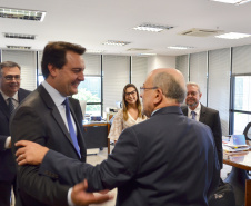 O governador Carlos Massa Ratinho Junior cumpriu nesta quarta-feira (30) em Brasília agenda com ministros de Estado, autoridades do Poder Judiciário e órgãos de fiscalização. - Brasília, 30/01/2019 - Foto: Divulgação ANPr