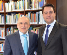 O governador Carlos Massa Ratinho Junior cumpriu nesta quarta-feira (30) em Brasília agenda com ministros de Estado, autoridades do Poder Judiciário e órgãos de fiscalização. - Brasília, 30/01/2019 - Foto: Divulgação ANPr