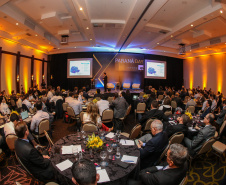 Cláudio Stábile, Presidente da SANEPAR durante Paraná Day, evento realizado em Curitiba com a presença de mais de 100 investidores do País e do exterior. - Curitiba, 05/02/2019 -Foto: Geraldo Bubniak/ANPr