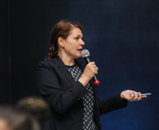 Ana Paula de Oliveira,  Consultora da Secretaria da Fazenda Paraná Day, evento realizado em Curitiba com a presença de mais de 100 investidores do País e do exterior. - Curitiba, 05/02/2019 -Foto: Geraldo Bubniak/ANPr