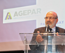 Omar Akel, presidente da Agepar durante o Paraná Day, evento realizado em Curitiba com a presença de mais de 100 investidores do País e do exterior. - Curitiba, 05/02/2019 -Foto: José Fernando Ogura/ANPr