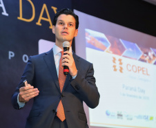 Daniel Pimentel Slaviero, presidente da Copel, durante apresentação no Paraná Day, evento realizado em Curitiba com a presença de mais de 100 investidores do País e do exterior. - Curitiba, 05/02/2019 -Foto: José Fernando Ogura/ANPr
