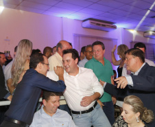 O governador Carlos Massa Ratinho Junior, participa do lançamento da 45ª Exposição Agropecuária, Industrial e Comercial de Umuarama. Presentes no evento: prefeito de Umuarama, Celso Luiz Pozzobom; presidente da Sociedade Rural, Milton Gaiari; secretário do Meio Ambiente, Márcio Nunes; secretário da Infraestrutura e Logística, Sandro Alex, deputados e demais autoridades  -  Umuarama, 05/02/2019  -  Foto: Arnaldo Alves/ANPr
