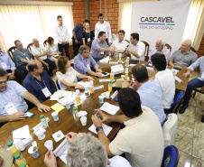 Governador Carlos Massa Ratinho Júnior coordena reunião do secretariado durante o Show Rural - Cascavel, 07/02/2019 - Foto: José Fernando Ogura/ANPr