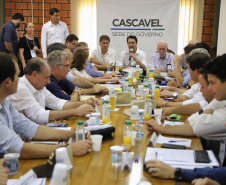 Governador Carlos Massa Ratinho Júnior coordena reunião do secretariado durante o Show Rural - Cascavel, 07/02/2019 - Foto: José Fernando Ogura/ANPr