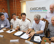 Governador Carlos Massa Ratinho Júnior coordena reunião do secretariado durante o Show Rural - Cascavel, 07/02/2019 - Foto: José Fernando Ogura/ANPr
