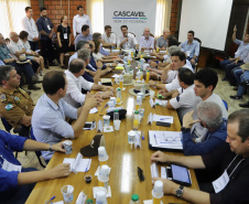 Governador Carlos Massa Ratinho Júnior coordena reunião do secretariado durante o Show Rural - Cascavel, 07/02/2019 - Foto: José Fernando Ogura/ANPr