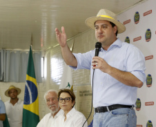 O governador Carlos Massa Ratinho Junior recebe a ministra da Agricultura, Pecuária e Abastecimento, Tereza Cristina, no Show Rural Coopavel.  -  Cascavel, 08/02/2019  -  Foto: Arnaldo Alves/ANPr