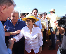 O governador Carlos Massa Ratinho Junior recebe a ministra da Agricultura, Pecuária e Abastecimento, Tereza Cristina, no Show Rural Coopavel. - Cascavel, 08/02/2019 - Foto: Rodrigo Félix Leal/ANPr
